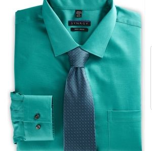 Mens Dress Shirt (Big & Tall)- Tropical Teal